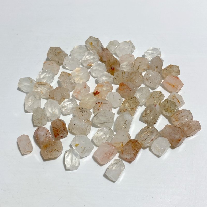 63 Pieces Mini Red Rutile Quartz Free Form Accessories For Jewelry Making DIY Pendant -Wholesale Crystals