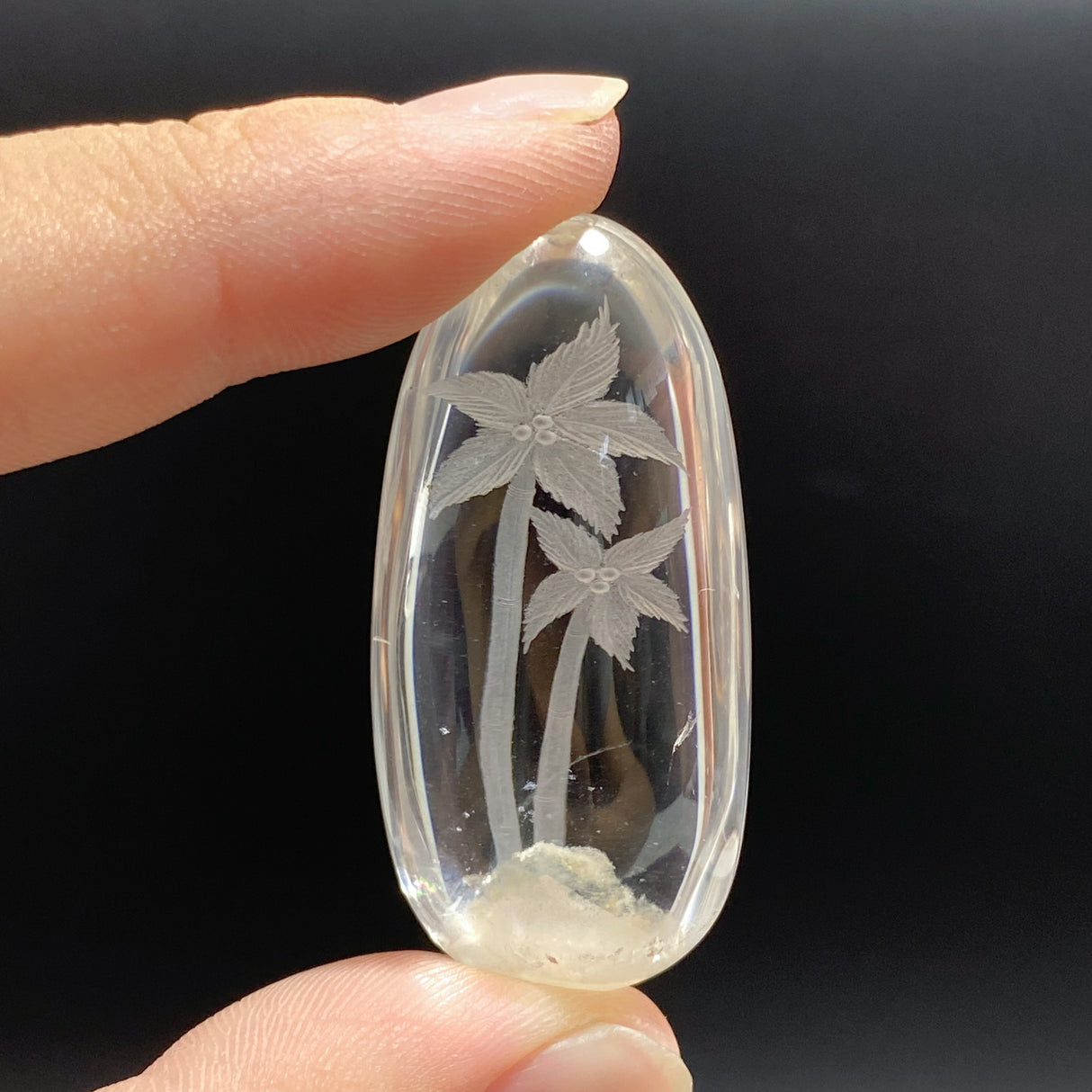 4 Pieces Tree Garden Quartz Inner Scene Carving