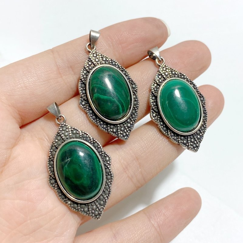 67 Pieces Beautiful Malachite Pendants -Wholesale Crystals