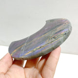 3 Pieces Beautiful Labradorite Moon Carving With Stand
