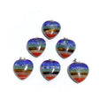 7 Chakra Heart Shape Pendants Wholesale - Wholesale Crystals