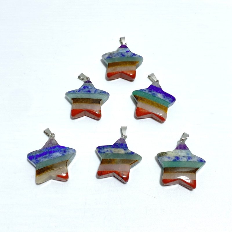 7 Chakra Star Pendants Wholesale - Wholesale Crystals