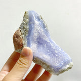 7 Pieces Geode Blue Chalcedony Druzy - Wholesale Crystals