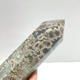 7 Pieces Green Sakura Flower Agate Point - Wholesale Crystals