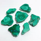 7 Pieces High Quality Beautiful Malachite Slab - Wholesale Crystals