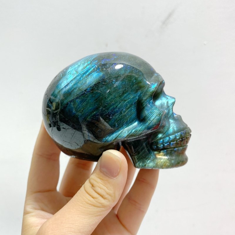 7 Pieces Labradorite Skull Carving - Wholesale Crystals