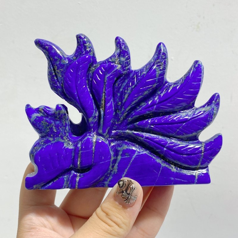 7 Pieces Lapis Lazuli Nine-tailed Fox Carving -Wholesale Crystals