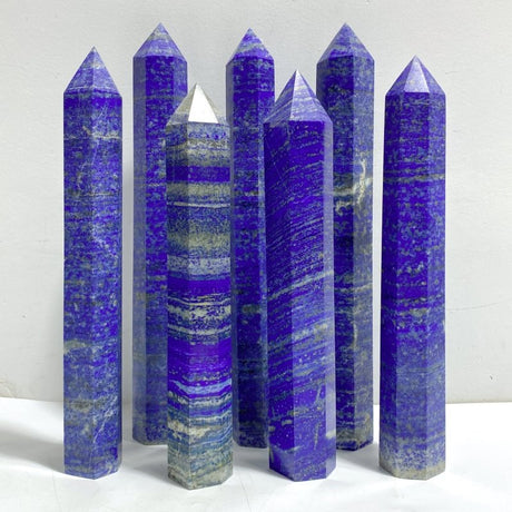 7 Pieces Large Lapis Lazuli Point -Wholesale Crystals
