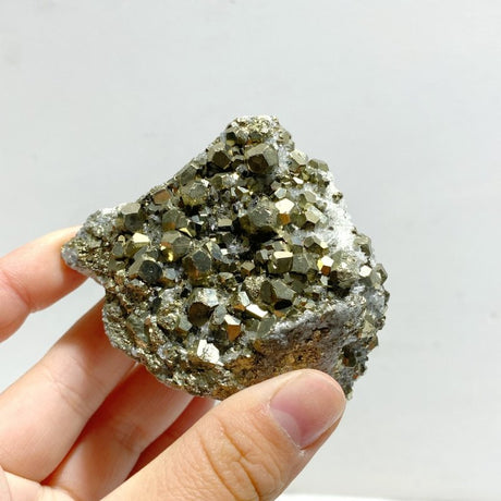 7 Pieces Pyrite Mixed Clear Quartz Cluster Specimen For Collection - Wholesale Crystals