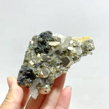 7 Pieces Pyrite Mixed Clear Quartz Cluster Specimen For Collection - Wholesale Crystals