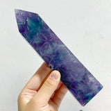 7 Pieces Rainbow Fluorite Raw Side Tower -Wholesale Crystals