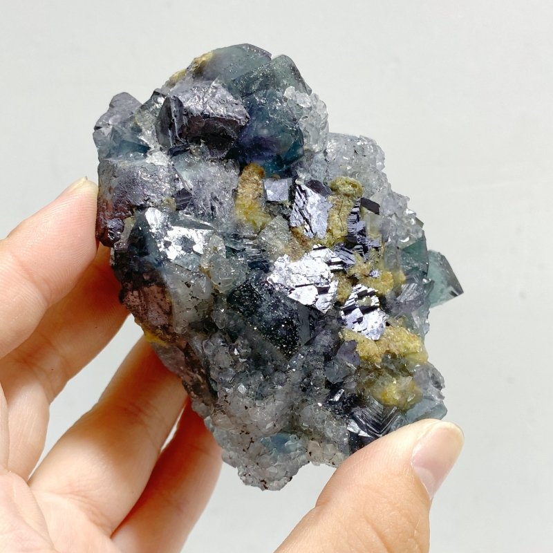 7 Pieces Raw Blue Fluorite Stone -Wholesale Crystals