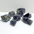 7 Pieces Raw Blue Fluorite Stone -Wholesale Crystals