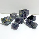 7 Pieces Raw Blue Fluorite Stone -Wholesale Crystals