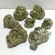 7 Pieces Raw Pyrite Mixed Calcite Mineral Specimen Home Decor For Collection - Wholesale Crystals