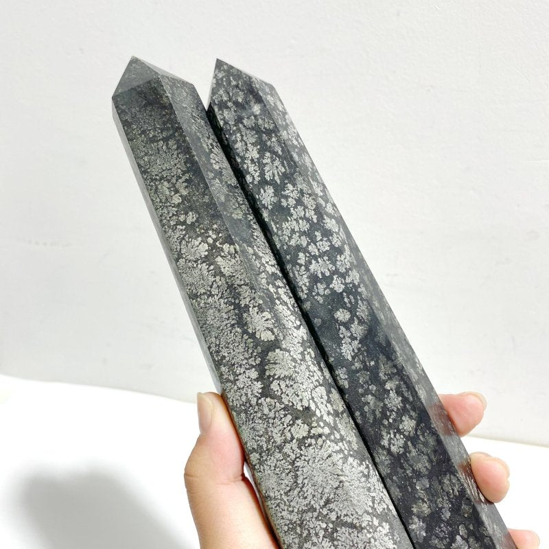 7 Pieces Tall Snowflake Stone Point -Wholesale Crystals