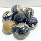 7 Pieces Volcano Agate Sphere(UV-Reactive) -Wholesale Crystals