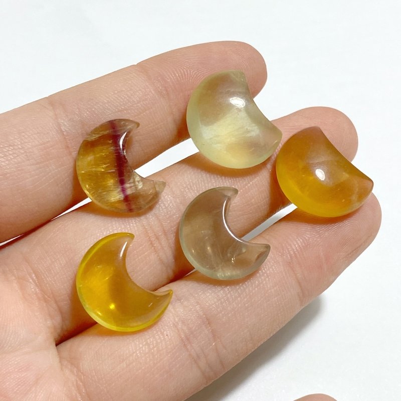 72 Pieces Mini Yellow Fluorite Moon -Wholesale Crystals