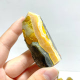22 Pieces Deep Yellow Bumble Bee Jasper Raw Side Point