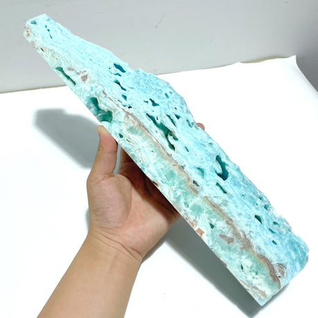 7 Pieces Large Blue Hemimorphite Four-Sided Tower Raw Side