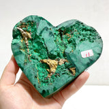 Unique Malachite Heart With Stand