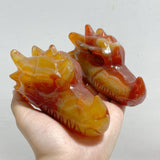 8 Pieces Carnelian Dragon Head Carving
