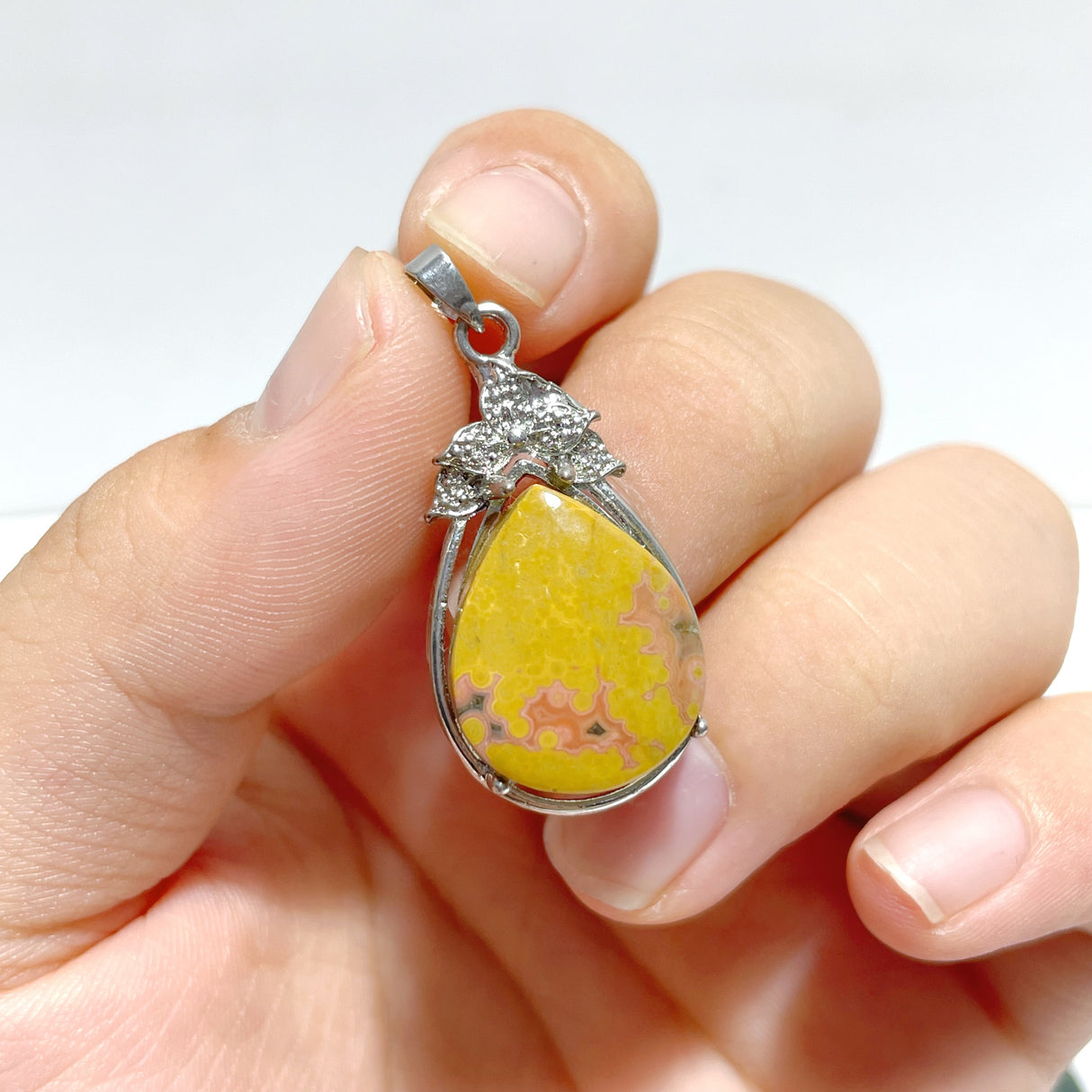 40 Pieces Vein Ocean Japser Pendant