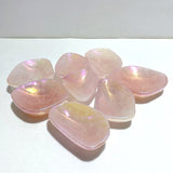 8 Pieces Aura Rose Quartz Bowl Carving - Wholesale Crystals