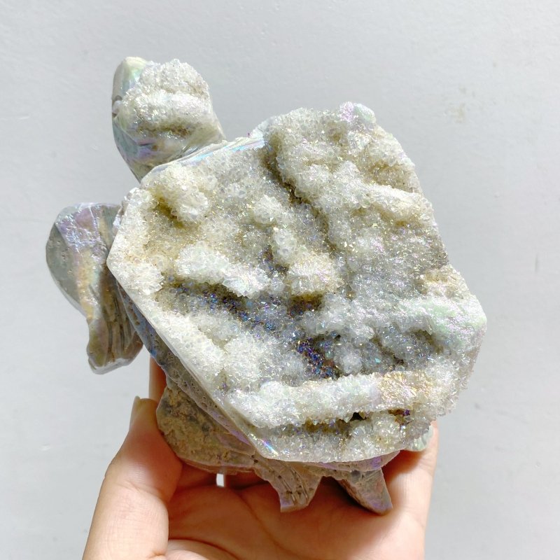 8 Pieces Geode Aura Sphalerite Sea Turtles Carving -Wholesale Crystals