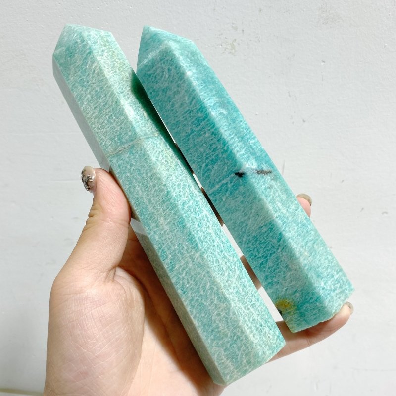8 Pieces Large Amazonite Tower Points -Wholesale Crystals