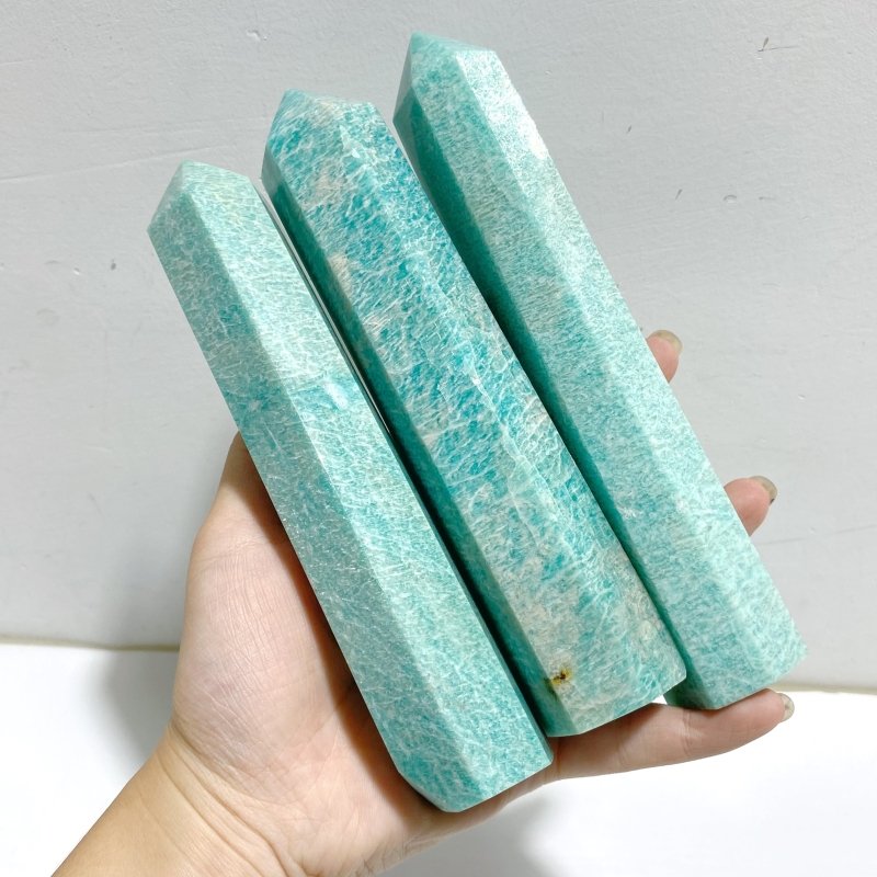 8 Pieces Large Amazonite Tower Points -Wholesale Crystals