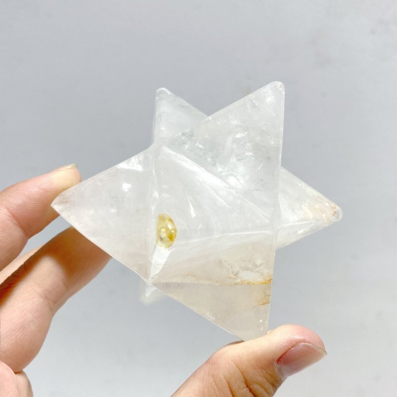 8 Pieces Large Clear Quartz Merkaba Carving -Wholesale Crystals