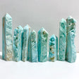 8 Pieces Large Hemimorphite Four-Sided Point Raw Side -Wholesale Crystals