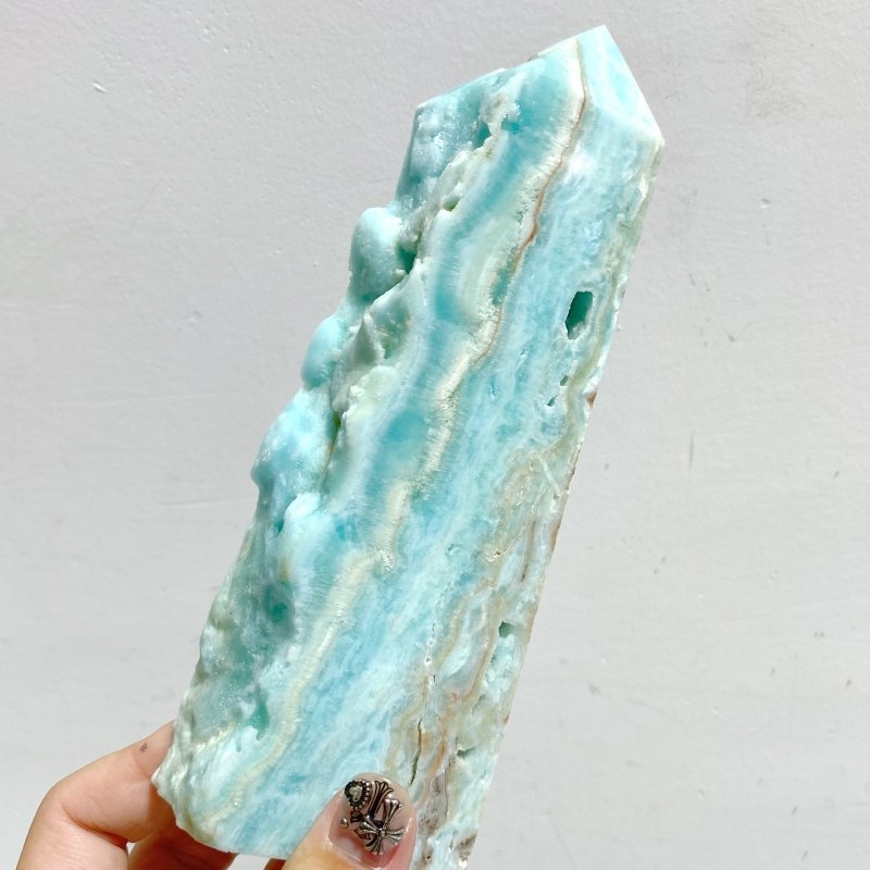 8 Pieces Large Hemimorphite Four-Sided Point Raw Side -Wholesale Crystals