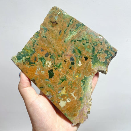 8 Pieces Peacock Eye Rain Forest Jasper Slab - Wholesale Crystals
