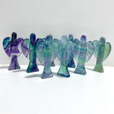 8 Pieces Rainbow Fluorite Angel Carving - Wholesale Crystals
