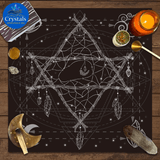 8 Vintage Rune Pentagram Tarot Tablecloth - Wholesale Crystals