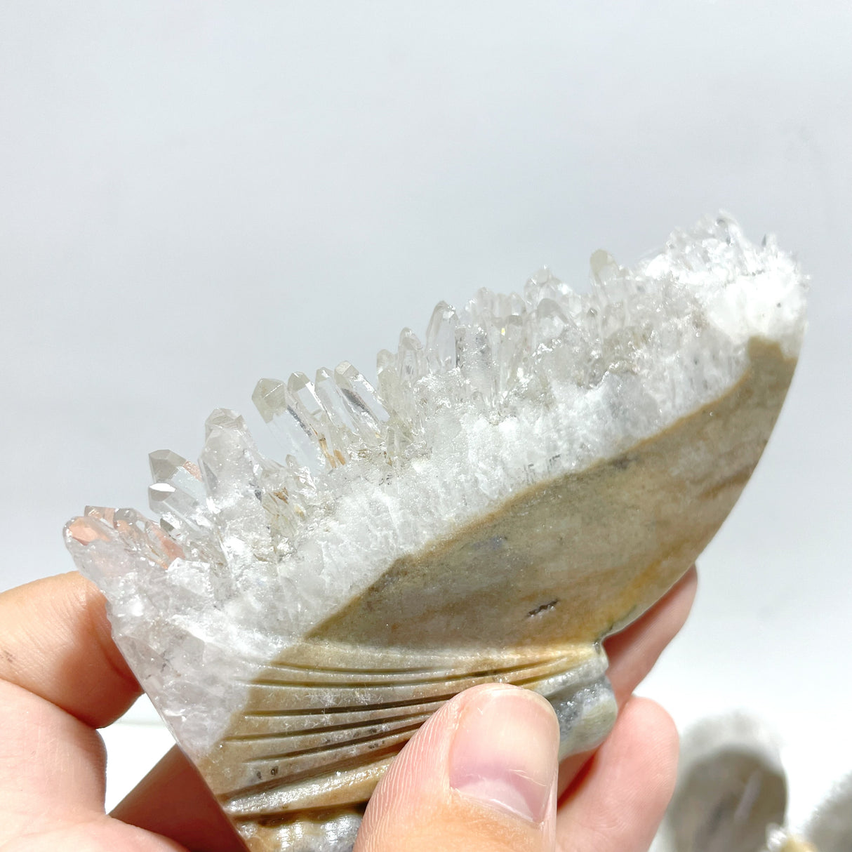 11 Pieces Clear Quartz Cluster Butterfly Fairy Carving