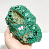 Unique Malachite Raw Bottom With Stand