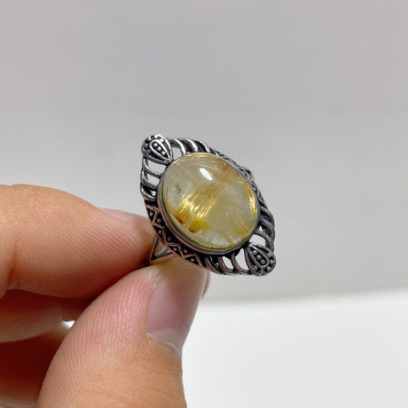 17 Pieces Golden Rutile Quartz Different Styles Ring