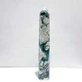 4 Pieces Tall Geode White Moss Agate Points