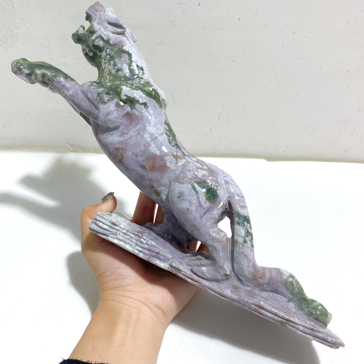 Unique Ocean Jasper Leopard Panther Crystal Carving