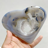 9 Pieces Geode Druzy Agate Heart -Wholesale Crystals