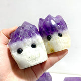 9 Pieces Polished Amethyst Teeth Cluster Groot Carving - Wholesale Crystals