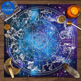 9 Sun Floral & Moon Phase Tarot Tablecloth - Wholesale Crystals
