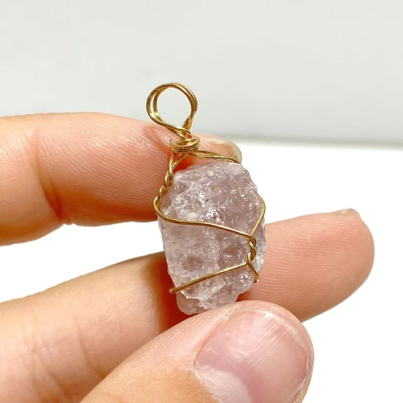 9 Types Raw Stone Crystal Pendants Wholesale Rose Quartz Chevron Amethyst Sunstone - Wholesale Crystals