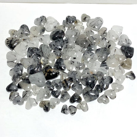 97 Pieces Black Tourmaline Heart - Wholesale Crystals