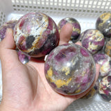 13 Pieces Pink Tourmaline Spheres Balls