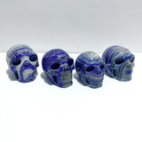 4 Pieces Lapis Lazuli Skull Carving