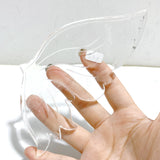 Clear Quartz Butterfly Wing Carving With Stand